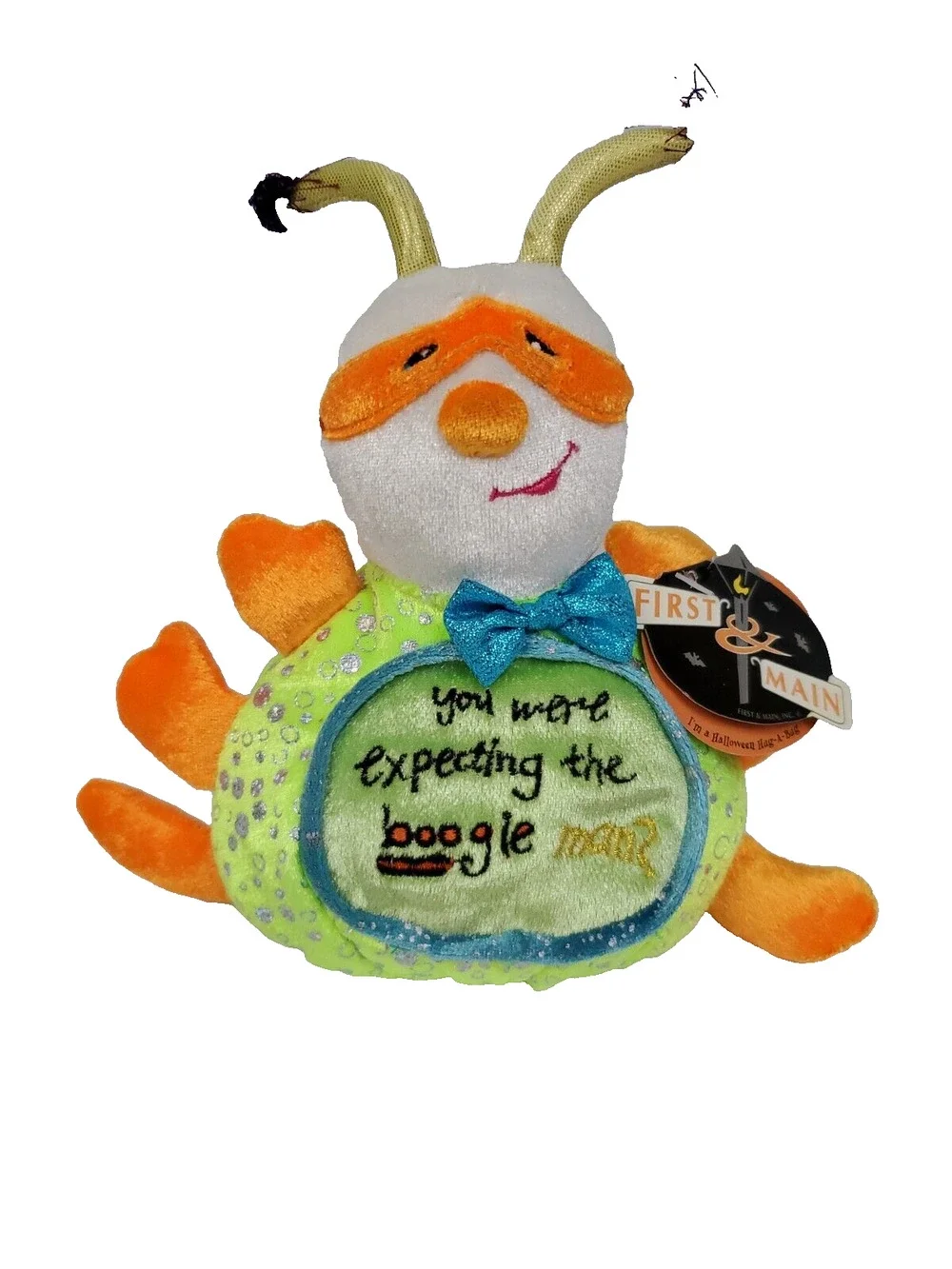 FIRST AND MAIN Vintage 2002 HALLOWEEN HUG A BUG PLUSH ANIMAL BOOGIE MAN 6 Inch